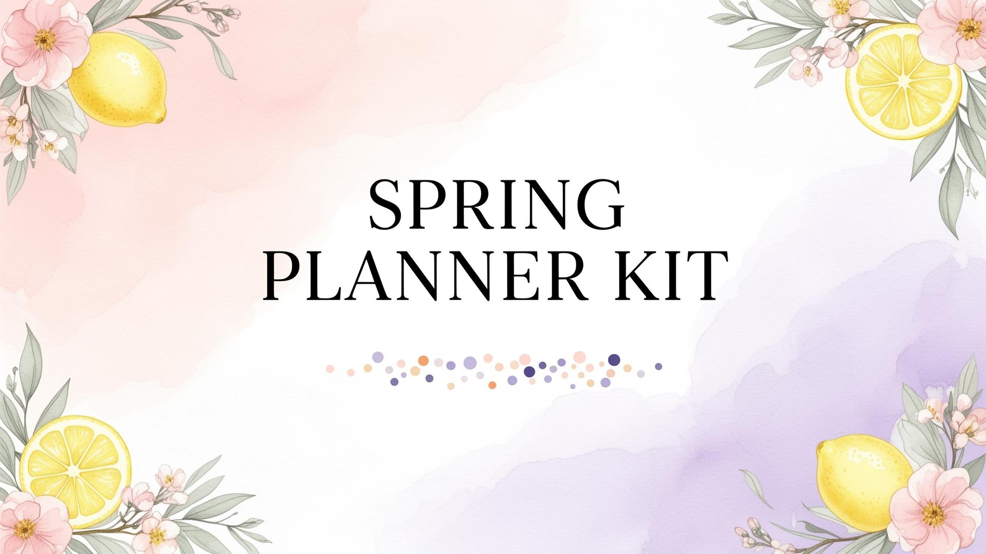 Spring Planner Kit